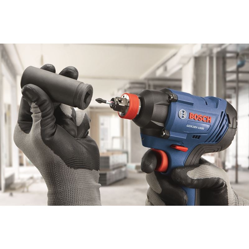 Bosch | GDX18V - 1600N 18V 1/4 In. and 1/2 In. Two - In - One Bit/Socket Impact Driver (Bare Tool) - Mississauga Hardware Centre IncBOSCHGDX18V-1600N