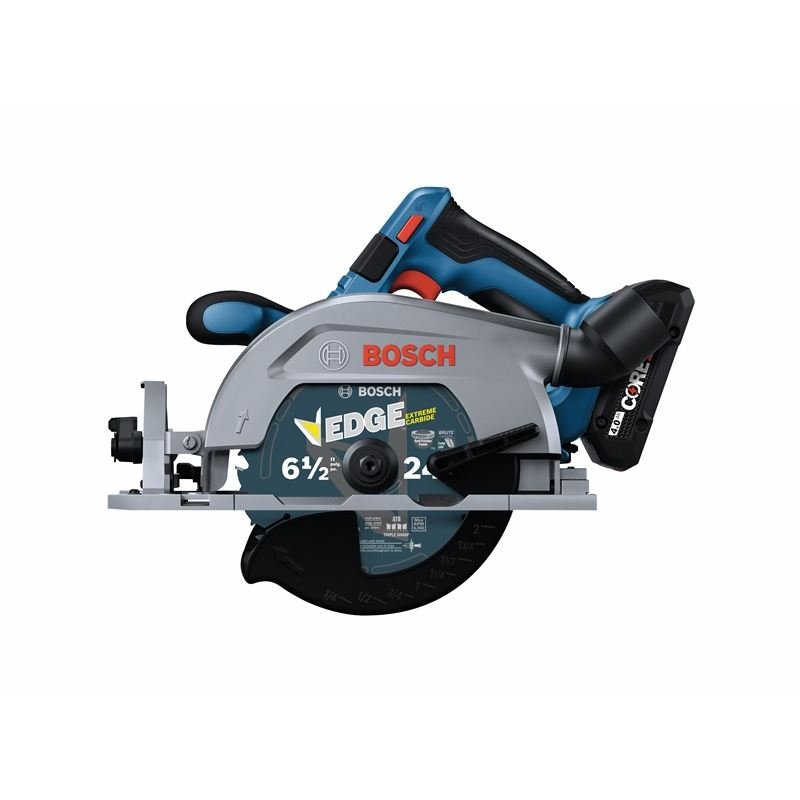 Bosch GKS18V - 22LB25 18V Brushless Blade - Left 6 - 1/2 In. Circular Saw Kit with (2) CORE 18V 4.0 Ah Compact Batteries - Mississauga Hardware Centre IncBOSCHGKS18V-22LB25