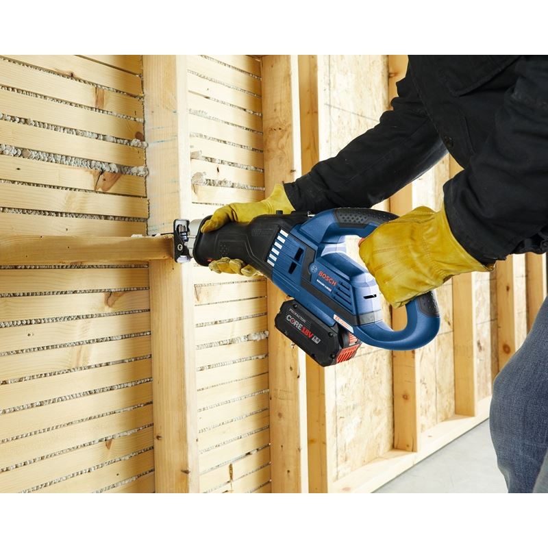 Bosch GSA18V - 125K14A 18V EC Brushless 1 - 1/4 In. - Stroke Multi - Grip Reciprocating Saw Kit with (1) CORE18V 8.0 Ah Performance Battery - Mississauga Hardware Centre IncBOSCHGSA18V-125K14A
