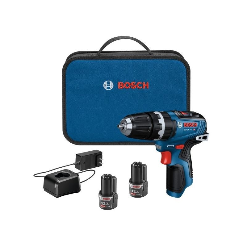 Bosch GSB12V - 300B22 12V Max Brushless 3/8 In. Hammer Drill/Driver Kit with (2) 2.0 Ah Batteries - Mississauga Hardware Centre IncBOSCHGSB12V-300B22