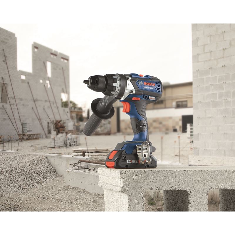 Bosch GSB18V - 755CB25 18V EC Brushless Connected - Ready Brute Tough 1/2 In. Hammer Drill/Driver Kit with (2) CORE18V 4.0 Ah Compact Batteries - Mississauga Hardware Centre IncBOSCHGSB18V-755CB25