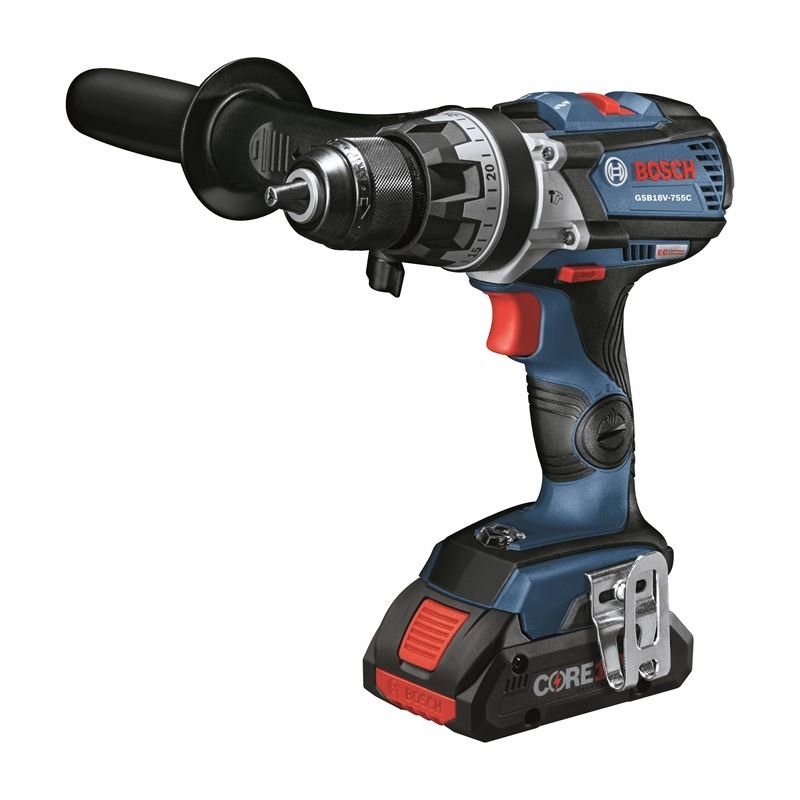 Bosch GSB18V - 755CB25 18V EC Brushless Connected - Ready Brute Tough 1/2 In. Hammer Drill/Driver Kit with (2) CORE18V 4.0 Ah Compact Batteries - Mississauga Hardware Centre IncBOSCHGSB18V-755CB25
