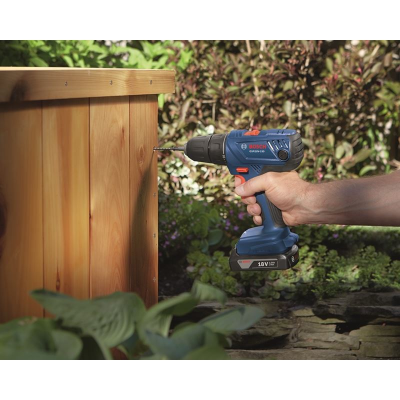 Bosch GSR18V - 190B22 18 V Compact 1/2 In. Drill/Driver Kit with (2) 1.5 Ah SlimPack Batteries - Mississauga Hardware Centre IncBOSCHGSR18V-190B22