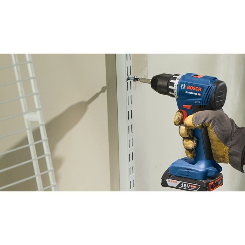 Bosch GSR18V - 400B22 18V Compact Brushless 1/2 In. Drill/Driver Kit with (2) 2.0 Ah SlimPack Batteries - Mississauga Hardware Centre IncBoschGSR18V-400B22