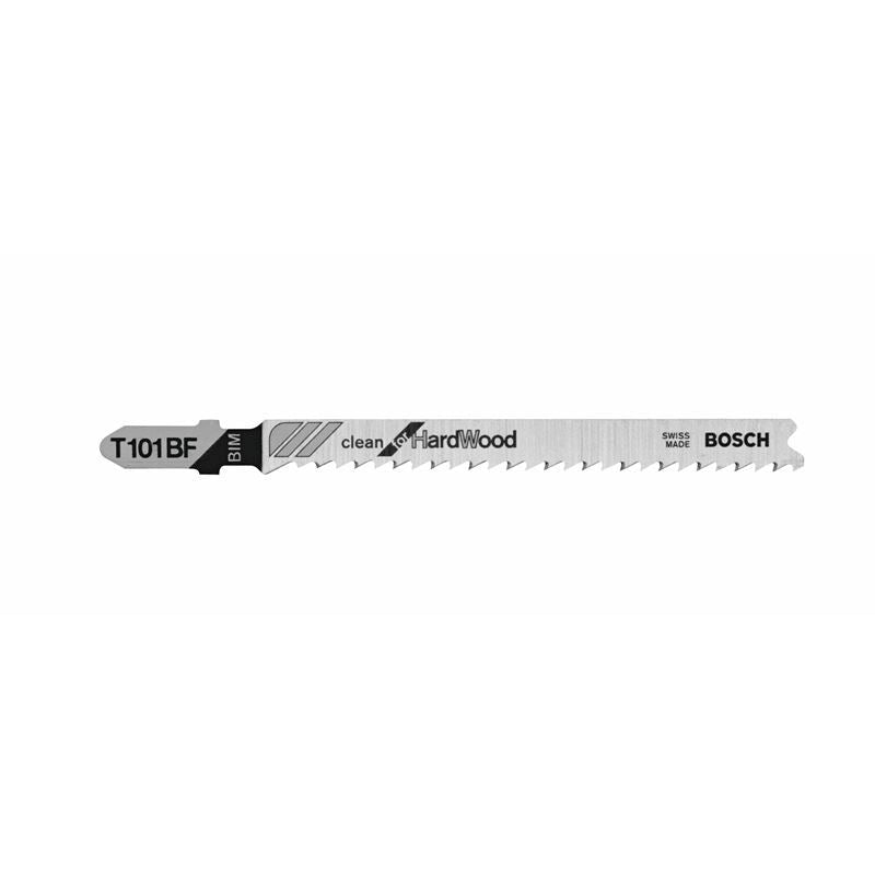 Bosch T101BF 5 Pieces 4 In. 10 TPI Variable Pitch Clean for Hardwood T - Shank Jig Saw Blades - Mississauga Hardware Centre IncBoschT101BF