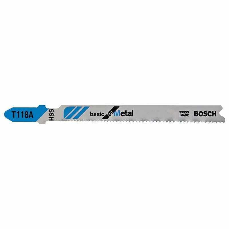 Bosch T118A 5 pieces 3 - 5/8 In. 17 - 24 TPI Basic for Metal T - Shank Jig Saw Blades - Mississauga Hardware Centre IncBOSCHT118A