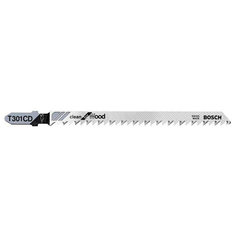 Bosch | T301CD 5 Pieces 4 - 5/8" 8 TPI Clean for Wood T - Shank Jig Saw Blades - Mississauga Hardware Centre IncBOSCHT301CD