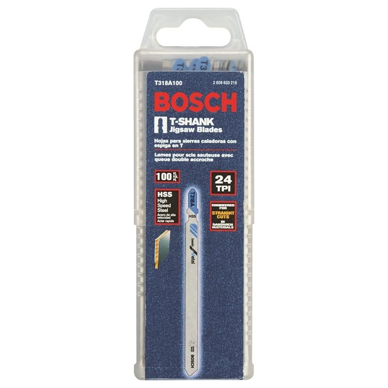 Bosch T318A100 100 pc. 5 - 1/4 In. 24 TPI Basic for Metal T - Shank Jig Saw Blades - Mississauga Hardware Centre IncBoschT318A100