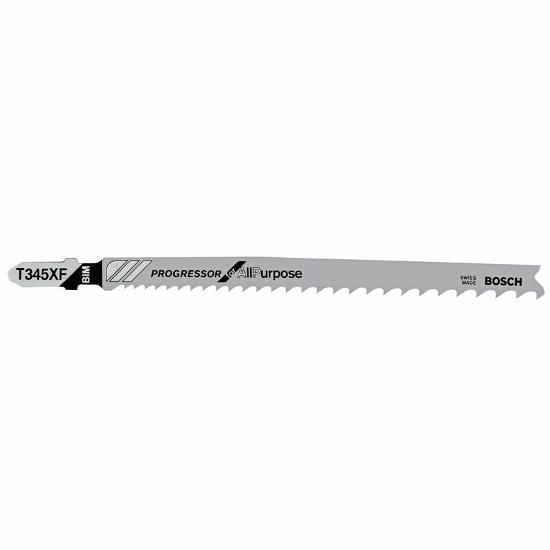 Bosch | T345XF100 100 Pieces 5 - 1/4" 5 - 10P TPI Progressor for Wood With Nails T - Shank Jig Saw Blades - Mississauga Hardware Centre IncBOSCHT345XF100