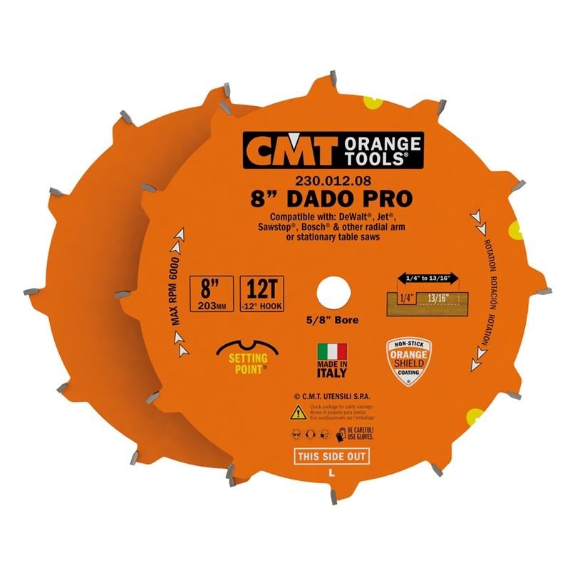 CMT 230.012.08 8 in Dado PRO Set - 12T - Mississauga Hardware Centre Inc