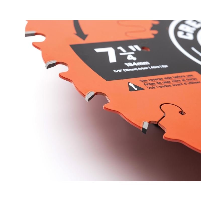 CRESCENT 7 - 1/4in x 24 - Tooth NailSlicer Framing Circular Saw Blade - Mississauga Hardware Centre Inc