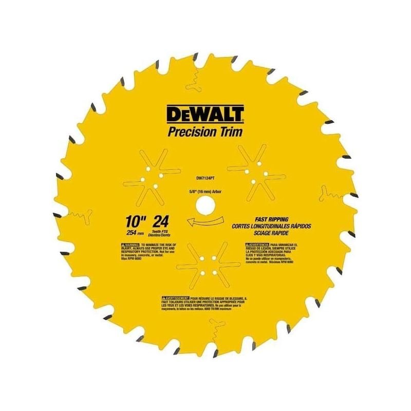 DEWALT 10" 24T Fast Ripping Saw Blade - Mississauga Hardware Centre IncDEWALTDW7124PT