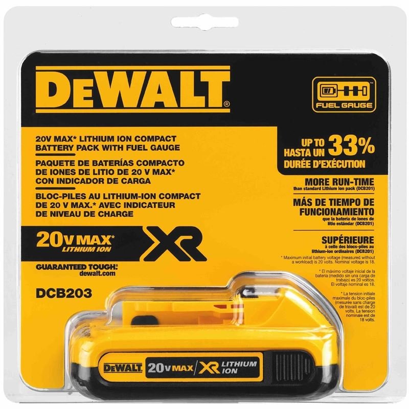 DEWALT DCB203 20V MAX* Compact XR Lithium Ion Battery Pack - Mississauga Hardware Centre IncDEWALTDCB203
