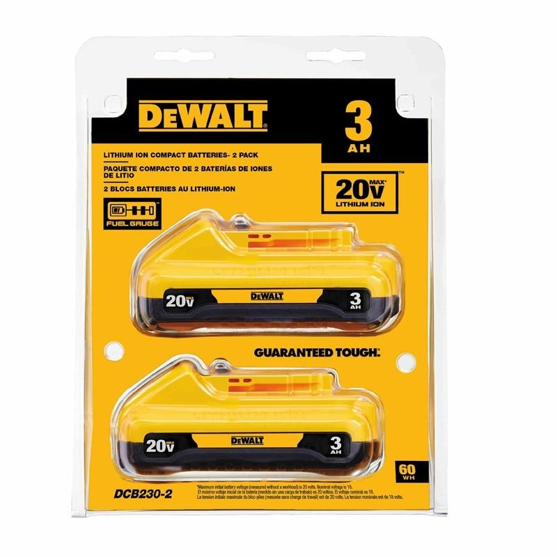 DEWALT DCB230 - 2 20V MAX* 3.0 Ah Compact Battery 2 - Pack - Mississauga Hardware Centre IncDEWALTDCB230-2