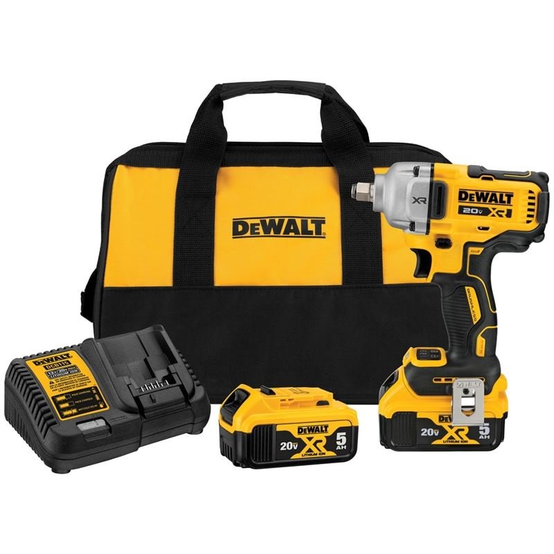 DEWALT DCF891P2 20V MAX XR 1/2 in. Mid - Range Impact Wrench Kit with Hog Ring Anvil - Mississauga Hardware Centre IncDEWALTDCF891P2