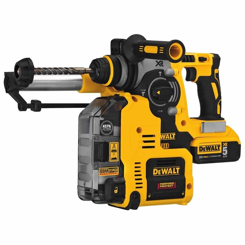 DEWALT DCH273P2DHO 20V MAX* XR® Brushless 1" L - Shape SDS Plus Rotary Hammer Kit with On Board Dust Extractor - Mississauga Hardware Centre IncDEWALTDCH273P2DHO