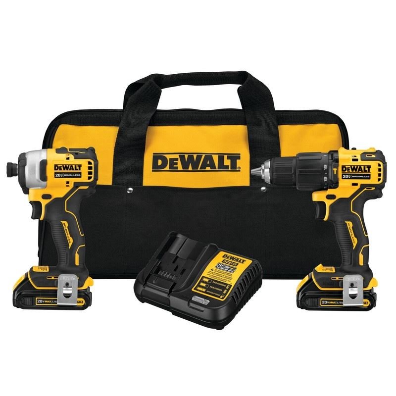 DEWALT DCK279C2 ATOMIC 20V MAX Brushless Cordless 1/2 in Hammer Drill/Driver and 1/4 in Impact Driver KIT - Mississauga Hardware Centre IncDEWALTDCK279C2