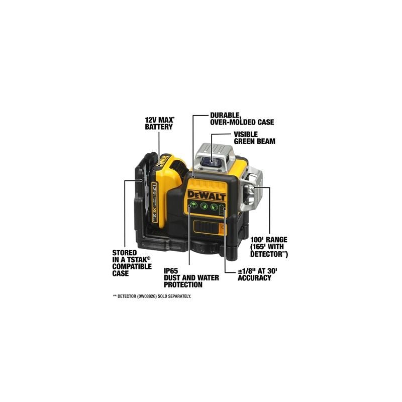 DEWALT DW089LG 12v 3 x 360 Green Line Laser - Mississauga Hardware Centre IncDEWALTDW089LG