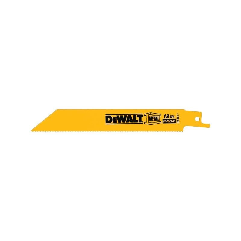 DEWALT DW4811 6in 18tpi Metal Cutting Bi - Metal Reciprocating Saw Blades - 5pk - Mississauga Hardware Centre IncDEWALTDW4811