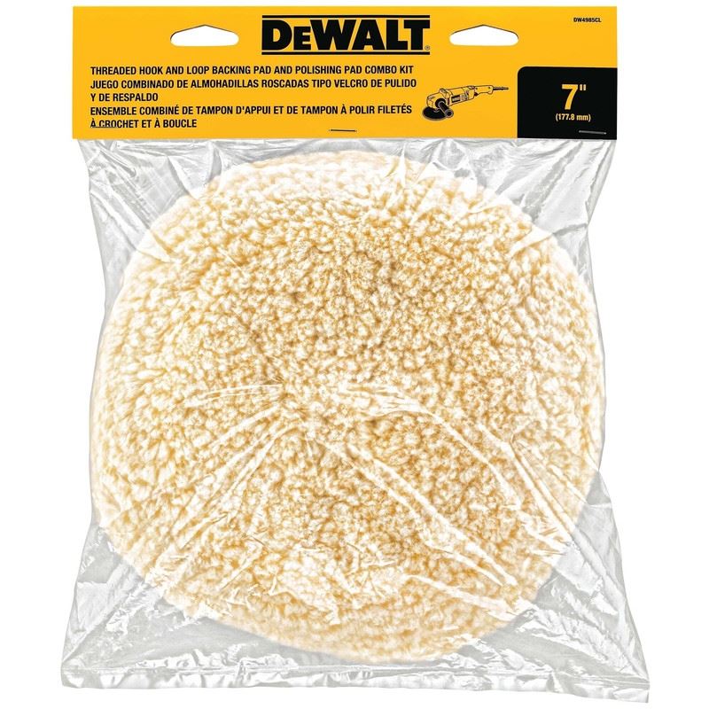 DEWALT DW4985CL 7in Wool Buffing Pad and Backing Pad Kit - Mississauga Hardware Centre IncDEWALTDW4985CL