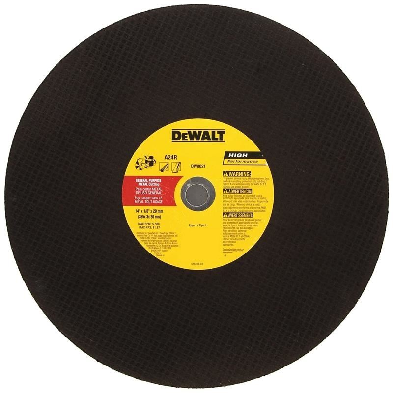 DEWALT | DW8021 14" x 1/8" x 20mm Metal Cutting Blade - Mississauga Hardware Centre IncDEWALTDW8021