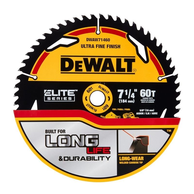 DEWALT DWAW71460 7 - 1/4in 60T ELITE SERIES Circular Saw Blade - Mississauga Hardware Centre IncDEWALTDWAW71460