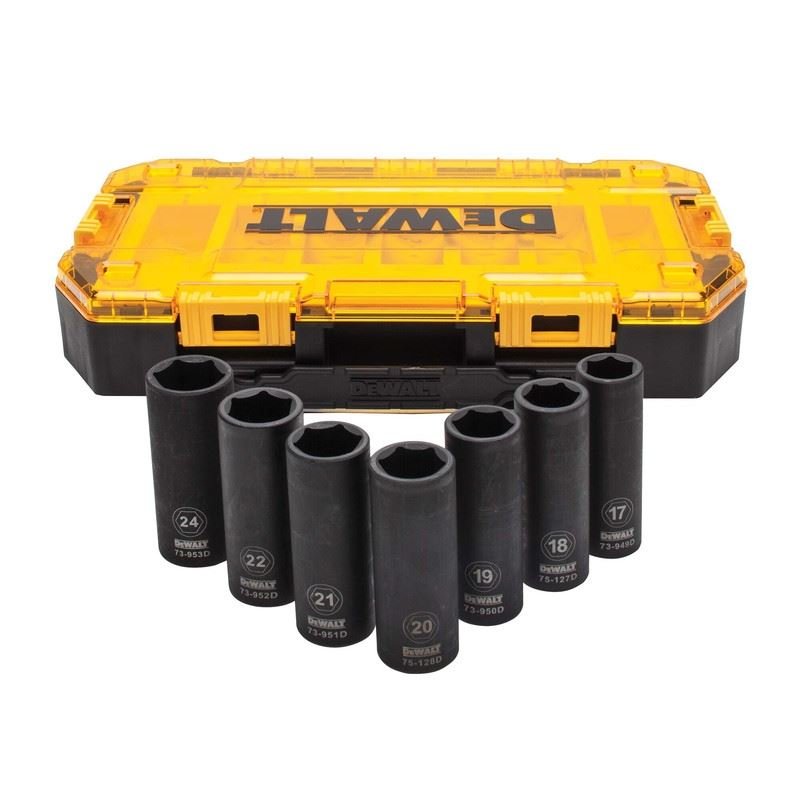 DEWALT DWMT74737 7 Pc. 1/2 in. Drive Deep Impact Metric Socket Set - Mississauga Hardware Centre IncDEWALTDWMT74737