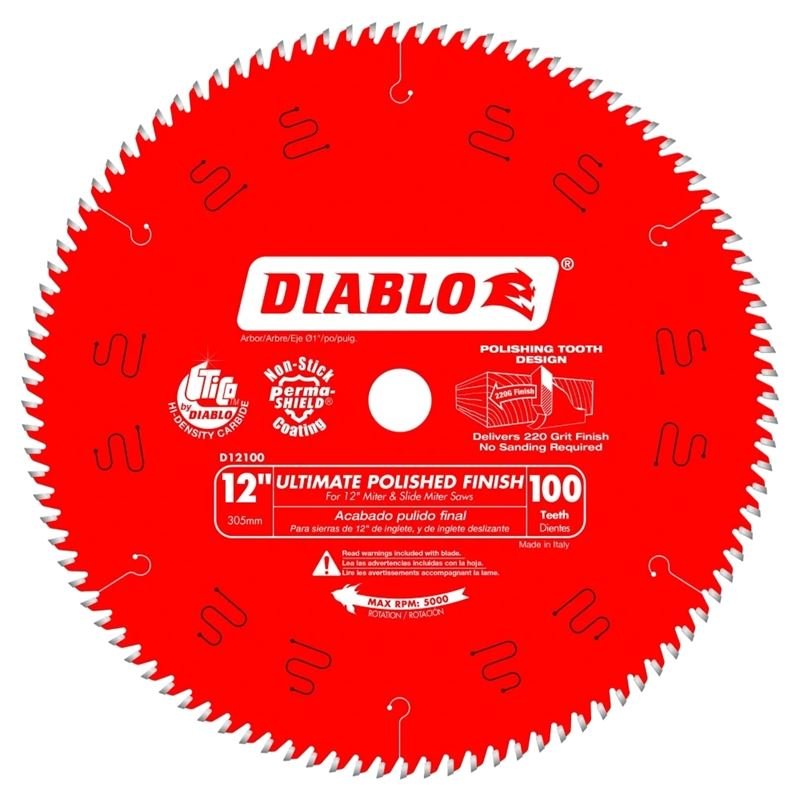 Diablo 12 in. x 100 Tooth Ultimate Polished Finish Saw Blade - Mississauga Hardware Centre IncFREUDD12100X