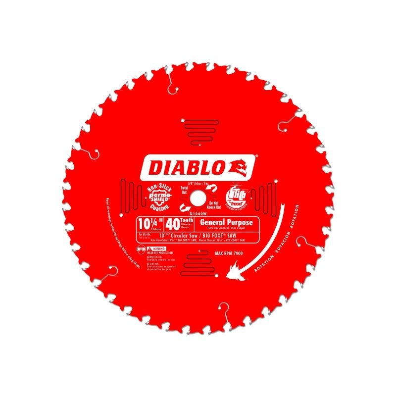 thumbnail image 2 of Diablo D1040W 10-1/4" X 40 Tooth ATB Bigfoot Saw Blade - Carbide Circular 2 of 3