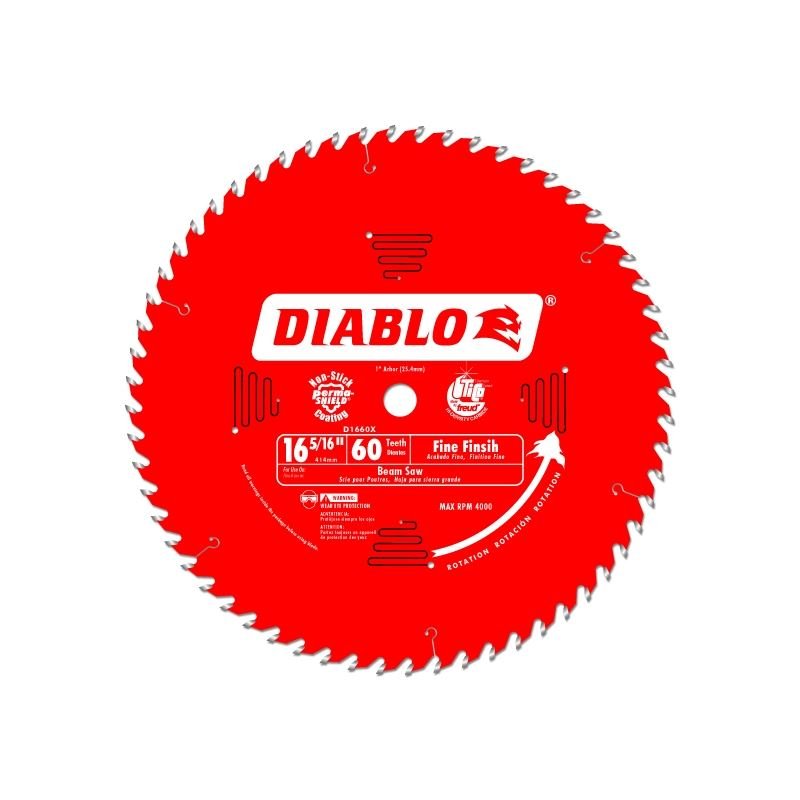 Diablo D1660X 16 - 5/16 in. x 60 Tooth Fine Finish Beam Saw Blade - Mississauga Hardware Centre IncDiabloD1660X