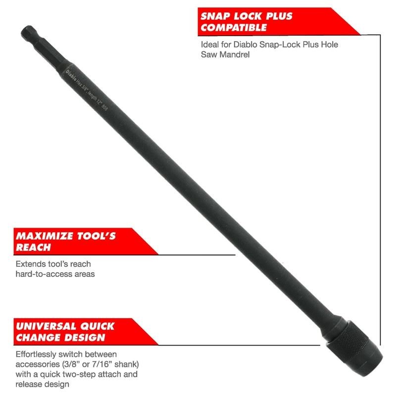 DIABLO DHS500XT12 12 in. x 7/16 in. Universal Extension - Mississauga Hardware Centre Inc