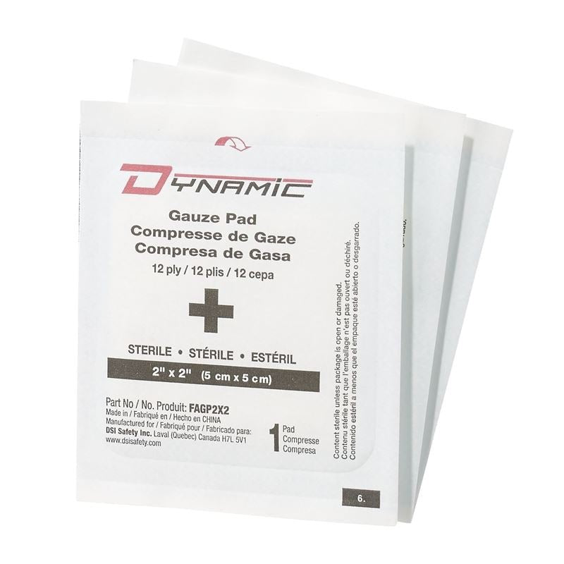 Dynamic GAUZE PAD 2X2 STERILE - 12pcs - Mississauga Hardware Centre Inc