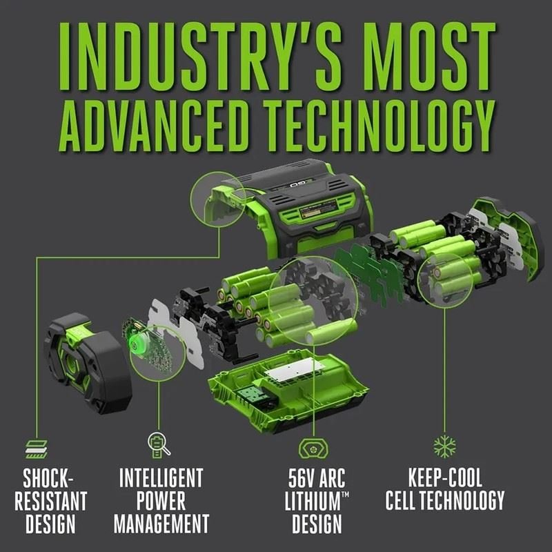 EGO BA4200T POWER+ 7.5 ah 56V BATTERY WITH FUEL GAUGE - Mississauga Hardware Centre Inc