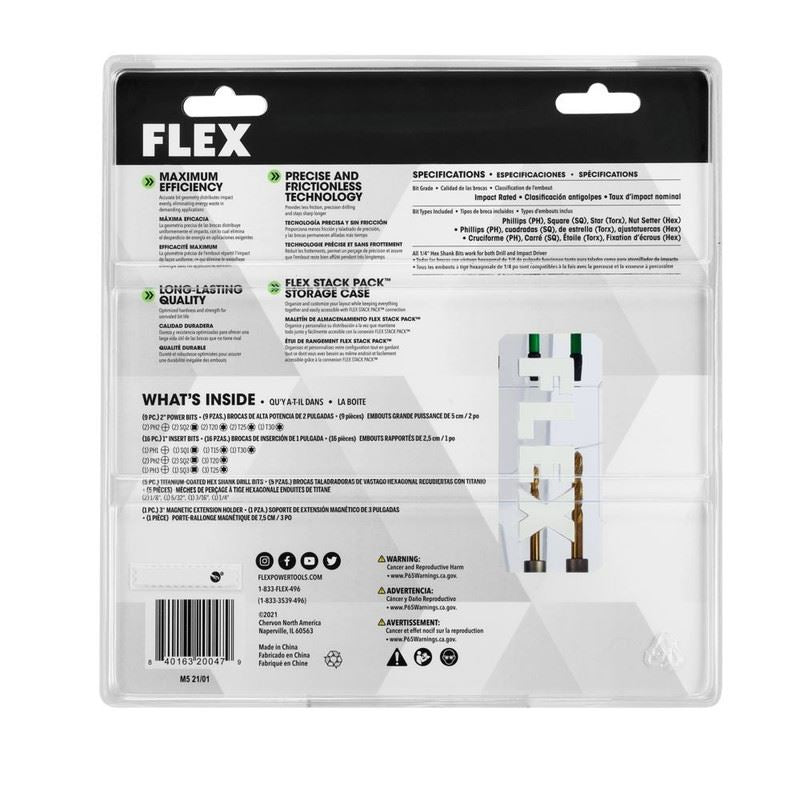 FLEX FAM10001 - 31 31 PC. Impact Drill and Drive Bit Set - Mississauga Hardware Centre Inc