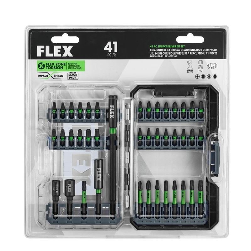 FLEX FAM10102 - 41 41 PC. Impact Driver Bit Set - Mississauga Hardware Centre Inc