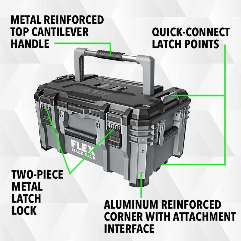 FLEX FS1102 STACK PACK MEDIUM TOOL BOX - Mississauga Hardware Centre Inc
