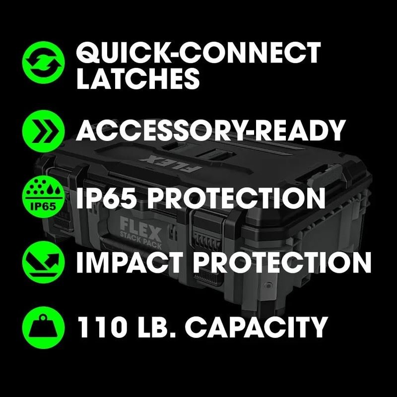 FLEX FS1103 STACK PACK SUITCASE TOOL BOX - Mississauga Hardware Centre Inc