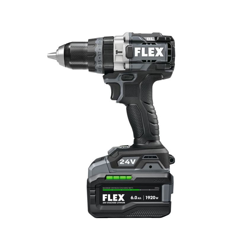 FLEX FX1271T - 1H 24V 1/2 in 2 - Speed Hammer Drill Driver w/ Turbo Mode Stacked - Lithium Kit - Mississauga Hardware Centre Inc