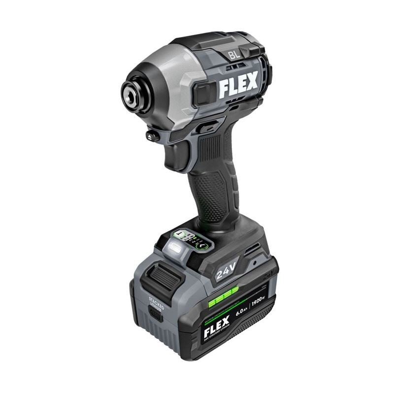 FLEX FX1371A - 1H 24V 1/4 in Quick Eject Hex Impact Driver w/ Multi - Mode Stacked - Lithium Kit - Mississauga Hardware Centre Inc