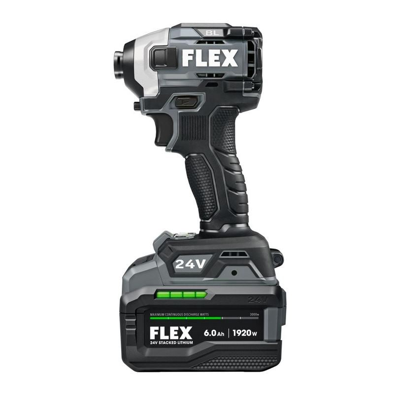 FLEX FX1371A - 1H 24V 1/4 in Quick Eject Hex Impact Driver w/ Multi - Mode Stacked - Lithium Kit - Mississauga Hardware Centre Inc