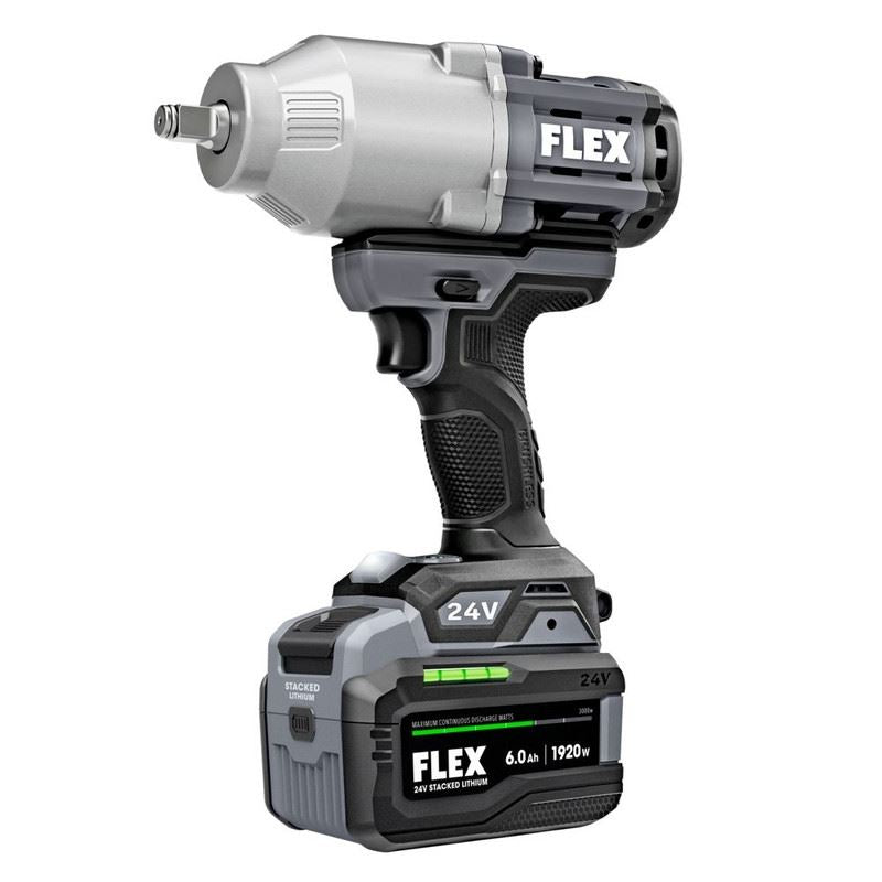 FLEX FX1471 - 1H 24V 1/2 in High Torque Impact Wrench Stacked - Lithium Kit - Mississauga Hardware Centre Inc