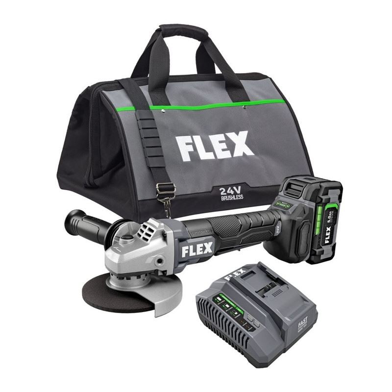 FLEX FX3171A - 1C 24V 5 in Brushless Variable Speed Angle Grinder with Paddle Switch Kit - Mississauga Hardware Centre Inc