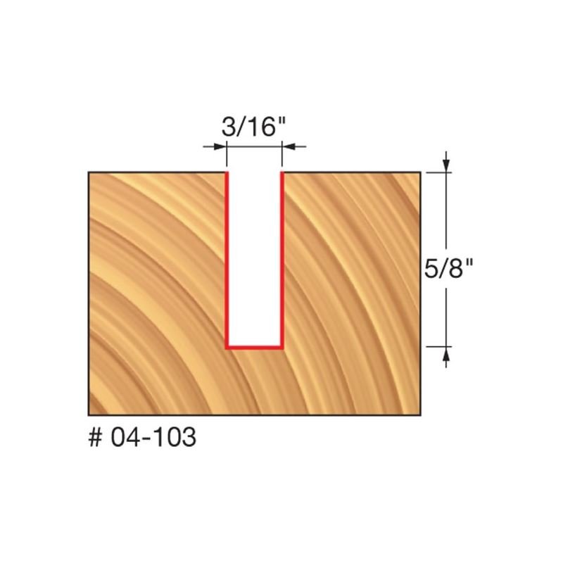 Freud | 04 - 103 3/16 (Dia.) Double Flute Straight Bit - Mississauga Hardware Centre IncFREUD04-103