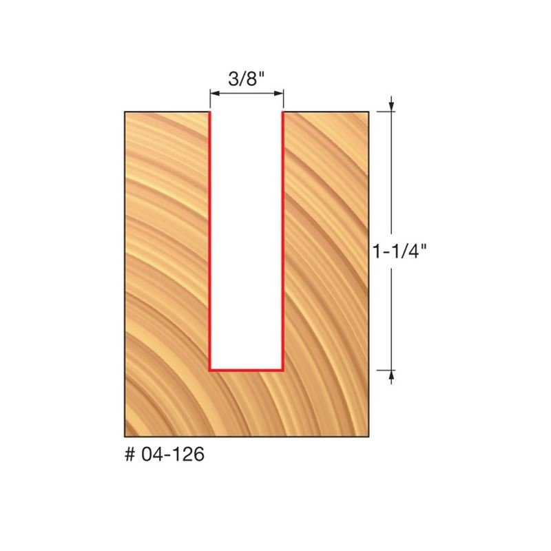 Freud | 04 - 126 3/8 (Dia.) Double Flute Straight Bit - Mississauga Hardware Centre IncFREUD4126