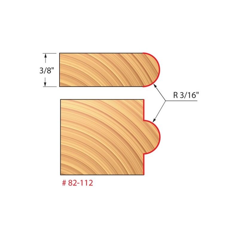 Freud | 82 - 112 3/16 Radius Half Round Bit - Mississauga Hardware Centre IncFreud82-112
