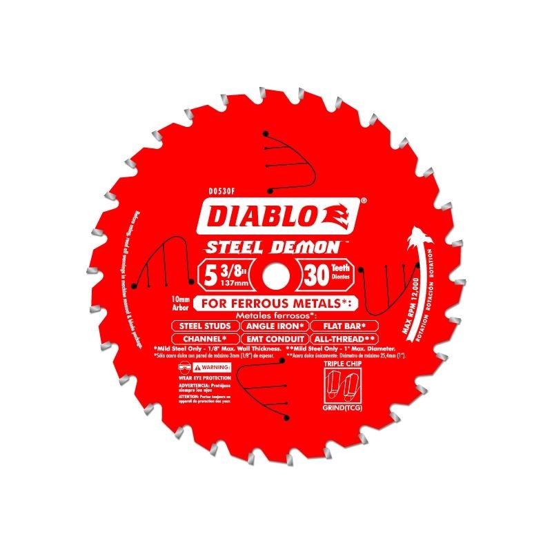 Freud D0530F 5 - 3/8 in. x 30 Tooth Steel Demon Metal Cutting Saw Blade (10mm Arbor) - Mississauga Hardware Centre IncFREUDD0530F