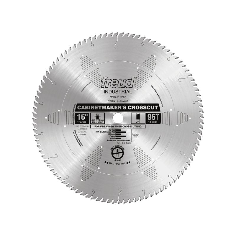 Freud | LU73M016 16" Cabinetmaker's Crosscut Blade - Mississauga Hardware Centre IncFREUDLU73M016