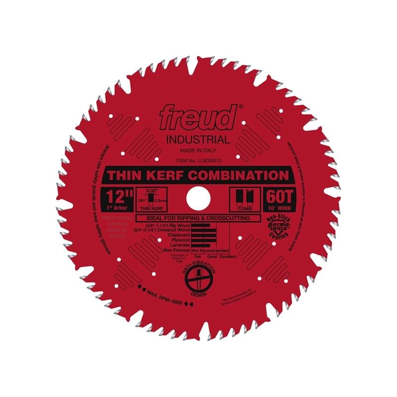 Freud | LU83R012 12" 60 Tooth ATB Thin Kerf Combination Saw Blade - Mississauga Hardware Centre IncFREUDLU83R012