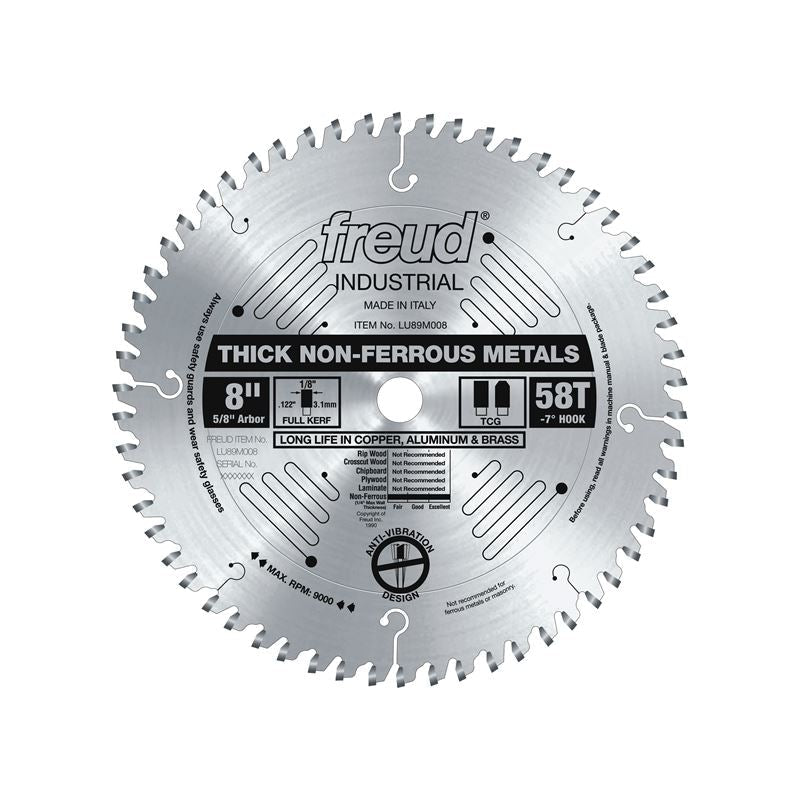 Freud | LU89M008 8" Thick Non - Ferrous Metal Blade - Mississauga Hardware Centre IncFREUDLU89M008