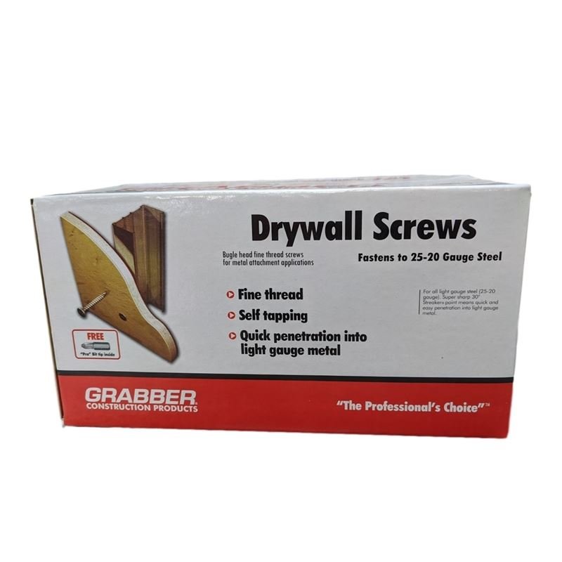 Grabber Drywall Screws - 1 - 1/4in Fine Thread - Mississauga Hardware Centre Inc